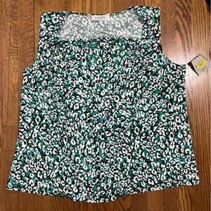 Kasper Ladies Green/White/black Tank, NWT Size 3X